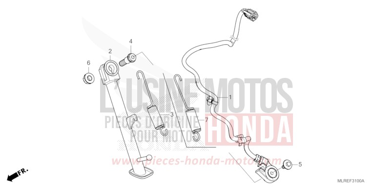 SEITENSTAENDER von Hornet 500 GRAND PRIX RED (R380) von 2026